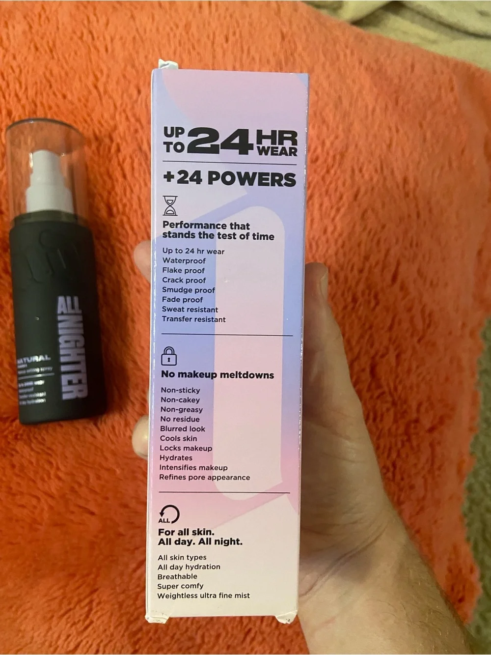 2 Urban Decay All Nighter Natural Finish Makeup Setting Sprays New and Unopened
